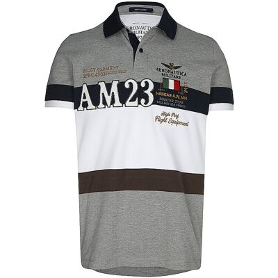 AERONAUTICA MILITARE Poloshirt hellgrau L L AERONAUTICA MILITARE Poloshirt hellgrau L L