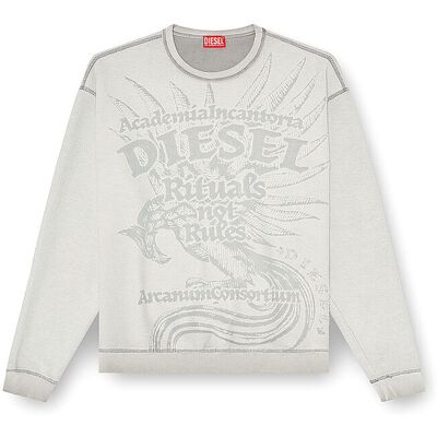 Diesel Sweater S-ARON-RAW hellgrau L L Diesel Sweater S-ARON-RAW hellgrau L L