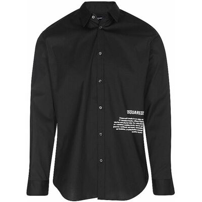 DSQUARED2 Hemd Regular Fit schwarz 56 56 DSQUARED2 Hemd Regular Fit schwarz 56 56