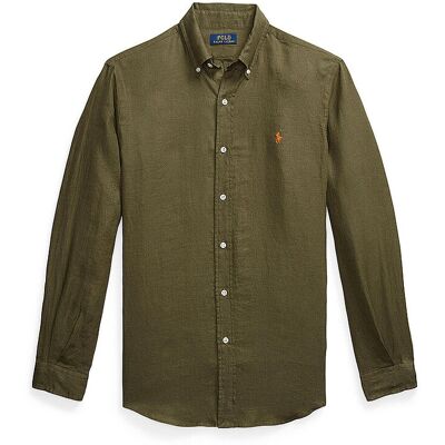 POLO RALPH LAUREN Leinenhemd Custom Fit olive L L POLO RALPH LAUREN Leinenhemd Custom Fit olive L L