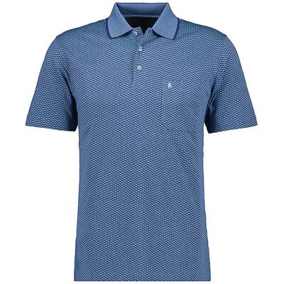 RAGMAN Poloshirt JAQUARD blau 4XL 4XL RAGMAN Poloshirt JAQUARD blau 4XL 4XL