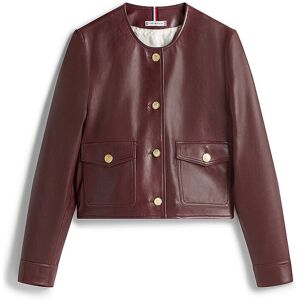 Tommy Hilfiger Lederjacke dunkelrot 40 40 Tommy Hilfiger Lederjacke dunkelrot 40 40