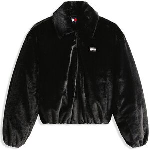TOMMY JEANS Blouson in Felloptik schwarz S S TOMMY JEANS Blouson in Felloptik schwarz S S