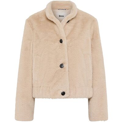 BRAX Jacke in Felloptik INA beige 36 36 BRAX Jacke in Felloptik INA beige 36 36