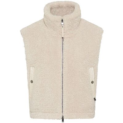 BRAX GIlet in Felloptik YUNA beige 46 46 BRAX GIlet in Felloptik YUNA beige 46 46