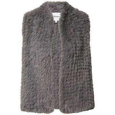 COMMA Gilet in Felloptik grau XL XL COMMA Gilet in Felloptik grau XL XL