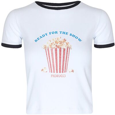 FIORUCCI T-Shirt Popcorn Print BABY weiss S S FIORUCCI T-Shirt Popcorn Print BABY weiss S S