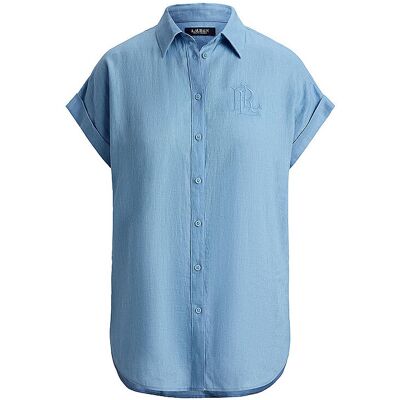 LAUREN RALPH LAUREN Leinenbluse blau L L LAUREN RALPH LAUREN Leinenbluse blau L L