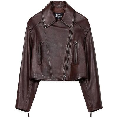 LUISA CERANO Lederjacke braun 38 38 LUISA CERANO Lederjacke braun 38 38