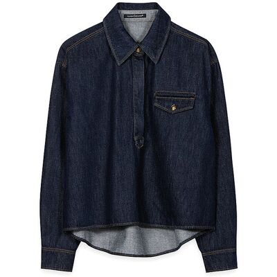 LUISA CERANO Jeansbluse dunkelblau 38 38 LUISA CERANO Jeansbluse dunkelblau 38 38