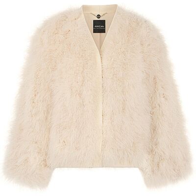 Marc CAIN Jacke in Felloptik creme 40 40 Marc CAIN Jacke in Felloptik creme 40 40