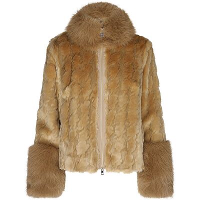 Marc CAIN Jacke in Felloptik beige 38 38 Marc CAIN Jacke in Felloptik beige 38 38