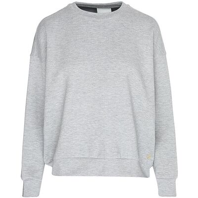 MEY Loungewear Sweater PURE SOFTNESS silver grey melange hellgrau M M MEY Loungewear Sweater PURE SOFTNESS silver grey melange hellgrau M M