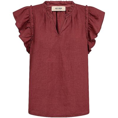MOS MOSH Leinenbluse MMTEALINEN braun L L MOS MOSH Leinenbluse MMTEALINEN braun L L