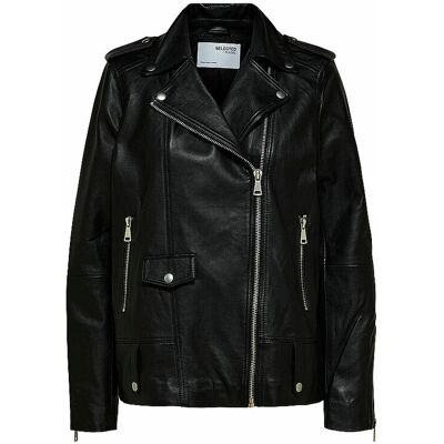 SELECTED FEMME Lederjacke SLFMADISON schwarz 42 42 SELECTED FEMME Lederjacke SLFMADISON schwarz 42 42