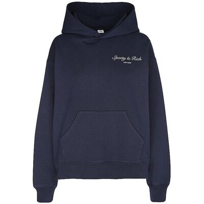 SPORTY & RICH Kapuzensweater - Hoodie dunkelblau S S SPORTY & RICH Kapuzensweater - Hoodie dunkelblau S S