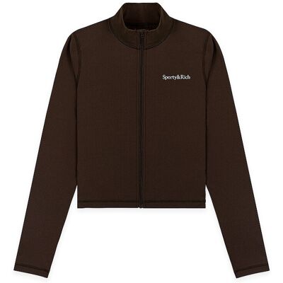 SPORTY & RICH Sweatjacke SERIF braun S S SPORTY & RICH Sweatjacke SERIF braun S S