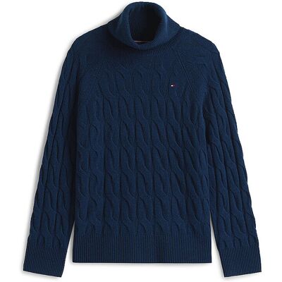 Tommy Hilfiger Rollkragenpullover dunkelblau L L Tommy Hilfiger Rollkragenpullover dunkelblau L L