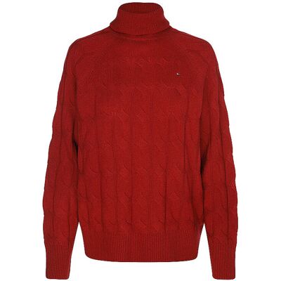 Tommy Hilfiger Rollkragenpullover rot L L Tommy Hilfiger Rollkragenpullover rot L L