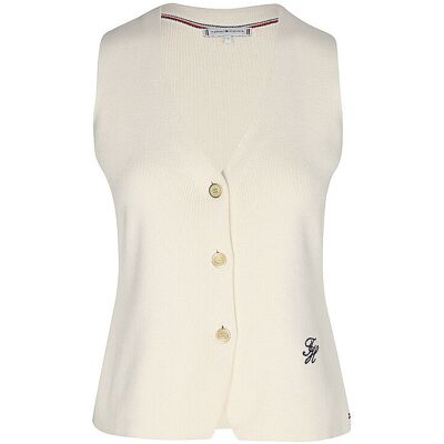 Tommy Hilfiger Gilet creme S S Tommy Hilfiger Gilet creme S S