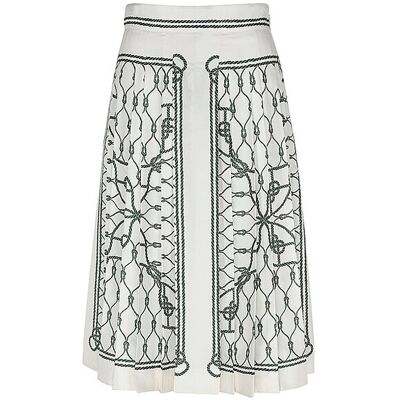 TORY BURCH Faltenrock weiss 42 42 TORY BURCH Faltenrock weiss 42 42