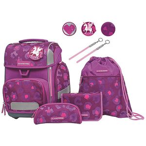 Schneiders Schultaschen Set Ergolite 9tlg Berry Paw