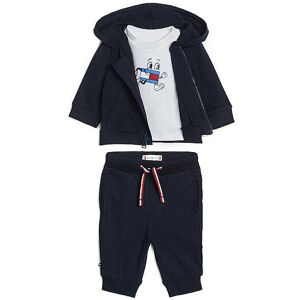 Tommy Hilfiger Baby Set 3tlg Sweatjacke, T-Shirt Und Hose Dunkelblau   Kinder   Größe: 62   Kn0kn01821