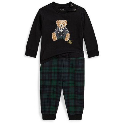 POLO RALPH LAUREN Baby Set 2-teilig Langarmshirt und Hose schwarz 74 74 POLO RALPH LAUREN Baby Set 2-teilig Langarmshirt und Hose schwarz 74 74