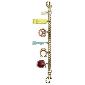 COACH Taschenanhänger CHAIN BAG CHARM NEW YORK gold EG COACH Taschenanhänger CHAIN BAG CHARM NEW YORK gold EG