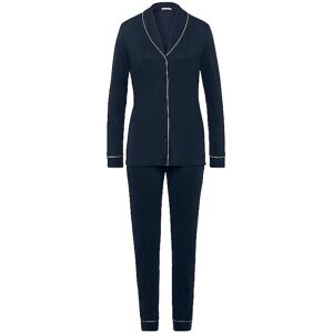 HANRO Pyjama Natural Comfort blau S S HANRO Pyjama Natural Comfort blau S S