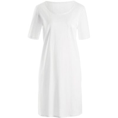 HANRO Sleepshirt - Nachthemd Cotton Deluxe weiss XL XL HANRO Sleepshirt - Nachthemd Cotton Deluxe weiss XL XL