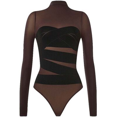 WOLFORD Body INFINITE WRAP dark wood / black braun M M WOLFORD Body INFINITE WRAP dark wood / black braun M M