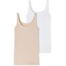 Schiesser Top 2-Er Pkg. Sortiert 10 Beige   Damen   Größe: 48   178019