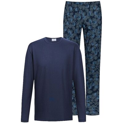 MEY Pyjama DARK LEAVES yacht blue dunkelblau M M MEY Pyjama DARK LEAVES yacht blue dunkelblau M M