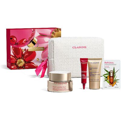 Clarins Geschenkset - NUTRI LUMIERE HOLIDAY SEASON 50ml / 15ml / 7ml / 0,9ml EG Clarins Geschenkset - NUTRI LUMIERE HOLIDAY SEASON 50ml / 15ml / 7ml / 0,9ml EG