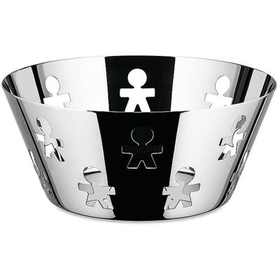 Alessi Obstschale GIRODONTO 20cm Edelstahl silber EG Alessi Obstschale GIRODONTO 20cm Edelstahl silber EG