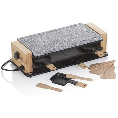 KELA Raclette Hot Stone BEDRETTO für 8 Personen Granit / Holz grau EG KELA Raclette Hot Stone BEDRETTO für 8 Personen Granit / Holz grau EG