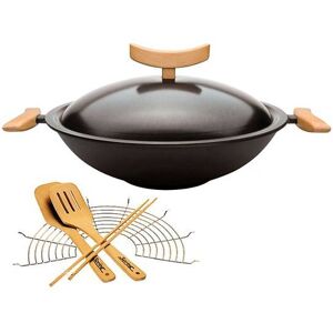 Spring Guss-Wok Set Mit Rost 35cm  Schwarz   16 9213 06 35