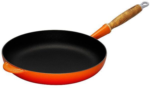 LE CREUSET Bratpfanne mit Holzgriff 24cm (Ofenrot) orange   20258240900422