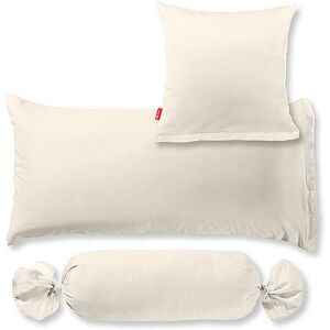 Fleuresse Satin Kissenbezug Royal Uni 2er 40x80cm Creme Creme   9100/2610