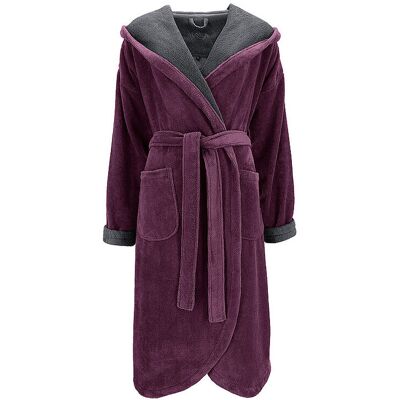 VOSSEN Damen Bademantel CARMEN Elderberry/Graphit beere L L VOSSEN Damen Bademantel CARMEN Elderberry/Graphit beere L L