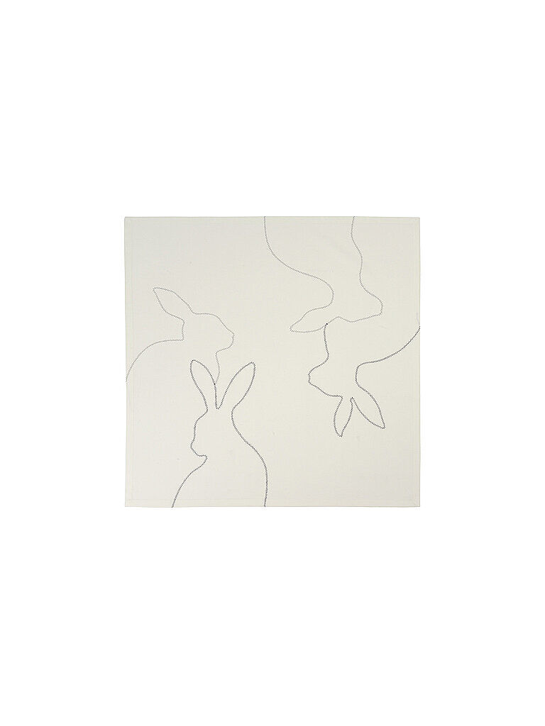 SANDER Oster Mitteldecke White Bunny 85x85cm Weiss weiß   79503