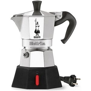 Bialetti Espressokocher Elektrisch Moka 2 Tassen Alu / Schwarz Silber   Je7290