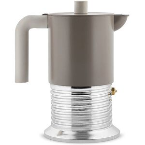 Alessi Espressokocher VITE 6 Tassen Aluminium/Warmgrey camel EG Alessi Espressokocher VITE 6 Tassen Aluminium/Warmgrey camel EG