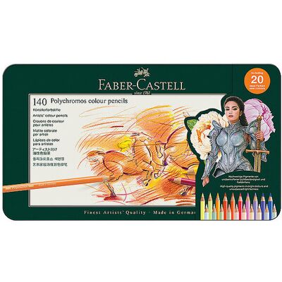 FABER-CASTELL Polychromos Farbstift 140er Metalletui dunkelgrün EG FABER-CASTELL Polychromos Farbstift 140er Metalletui dunkelgrün EG
