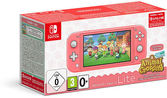 Nintendo SWITCH Lite Koralle & Animal Crossing -New Horizons-Edition