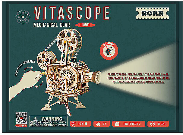 ROBOTIME 3D Konstruktion - Vitascope LK601 Mechanical Movie Projector Kit