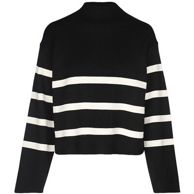 AIM'N Damen Sweater Perfekt Knit Stripe schwarz XS XS AIM'N Damen Sweater Perfekt Knit Stripe schwarz XS XS