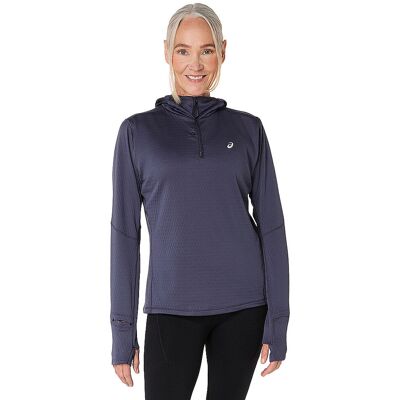 ASICS Damen Laufshirt Road Winter Hoodie dunkelblau M M ASICS Damen Laufshirt Road Winter Hoodie dunkelblau M M