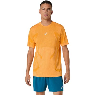 ASICS Herren Laufshirt Road Seamless orange L L ASICS Herren Laufshirt Road Seamless orange L L